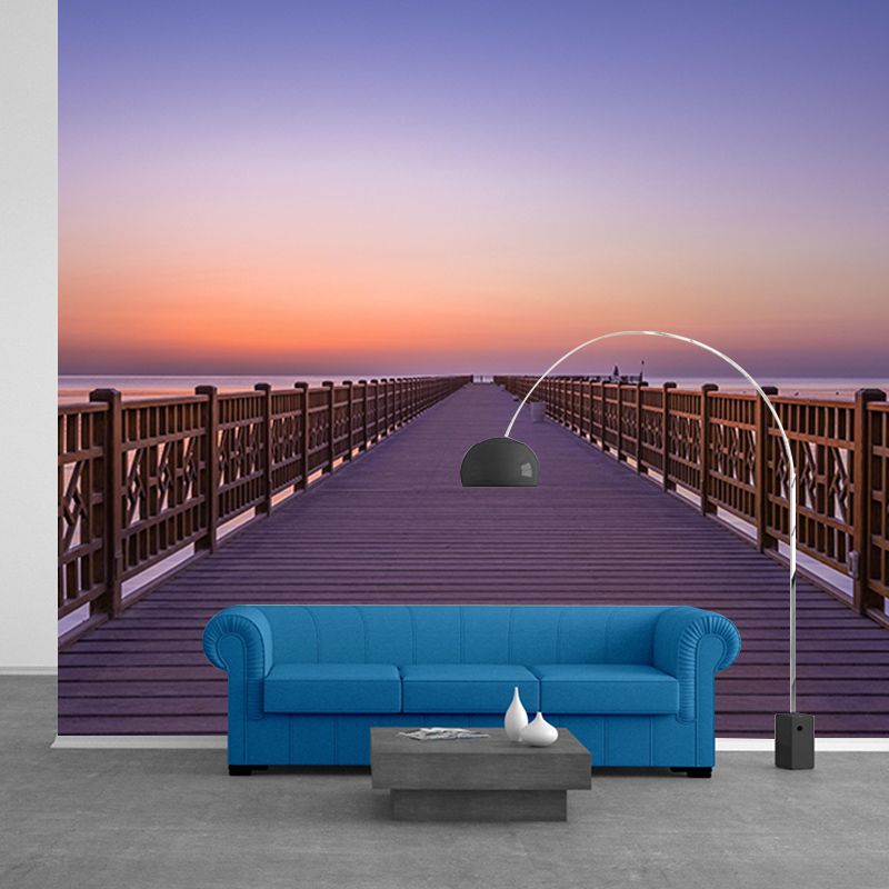 Photography Space Extension Mural Modern Style Mildew Resistant for Living Room