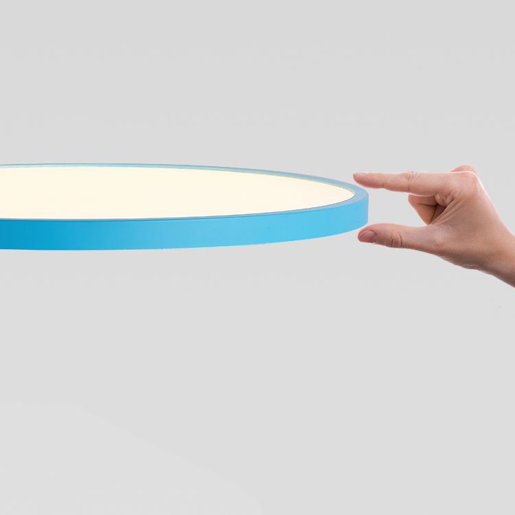 Lámpara de techo de forma redonda de estilo moderno, lámpara montada en techo de metal, 1 luz