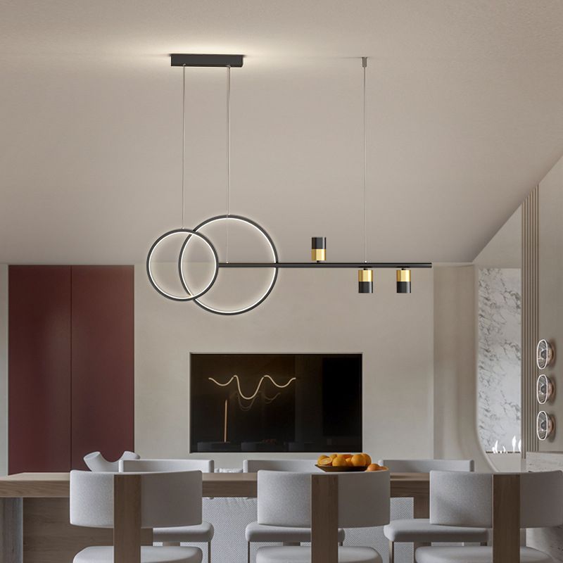 Modern Style Round Shape Island Pendants Metal Pendant Lights for Dining Room