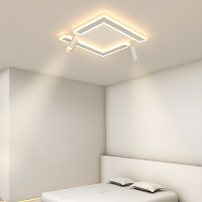 Plafonniers de simplicité blanche avec projecteurs Plafonnier encastré à LED