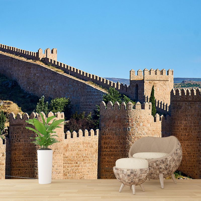 Customized Buildings Photography Wall Mural Mildew Resistant for Decoration