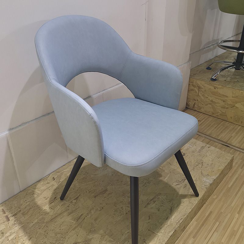 Contemporary Style Arm Chair Open Back Dining Room Chair for Home