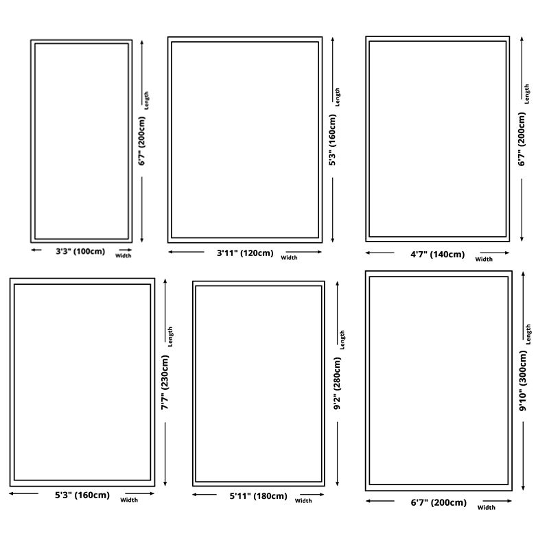 Funky Geometry Design Area Rug Contemporary Comfort Rectangle Rug Polyester Easy Care Anti-Slip Backing Rug for Living Room