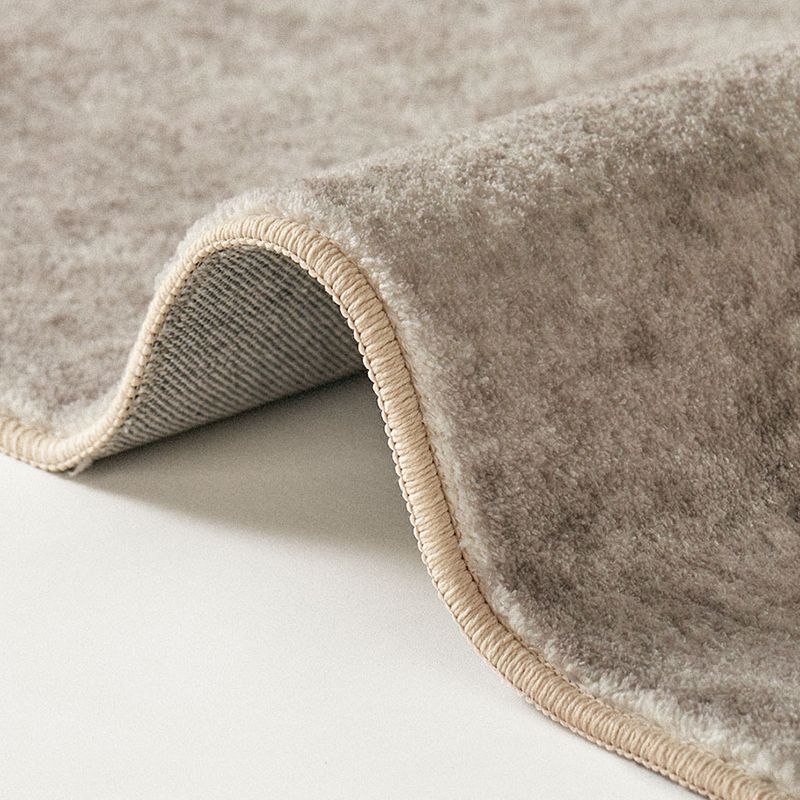 Light Grey Casual Rug Polyester Graphic Rug Non-Slip Backing Rug for Sitting Room
