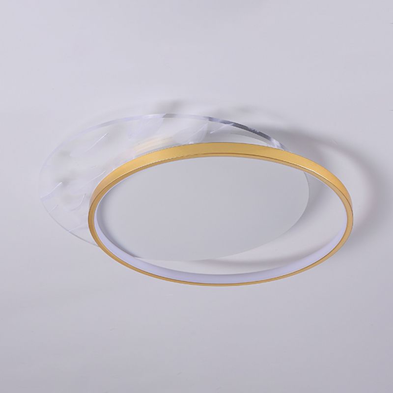 Luminaires de plafond encastrés de simplicité d’éclairage affleurant d’or avec le modèle de plume