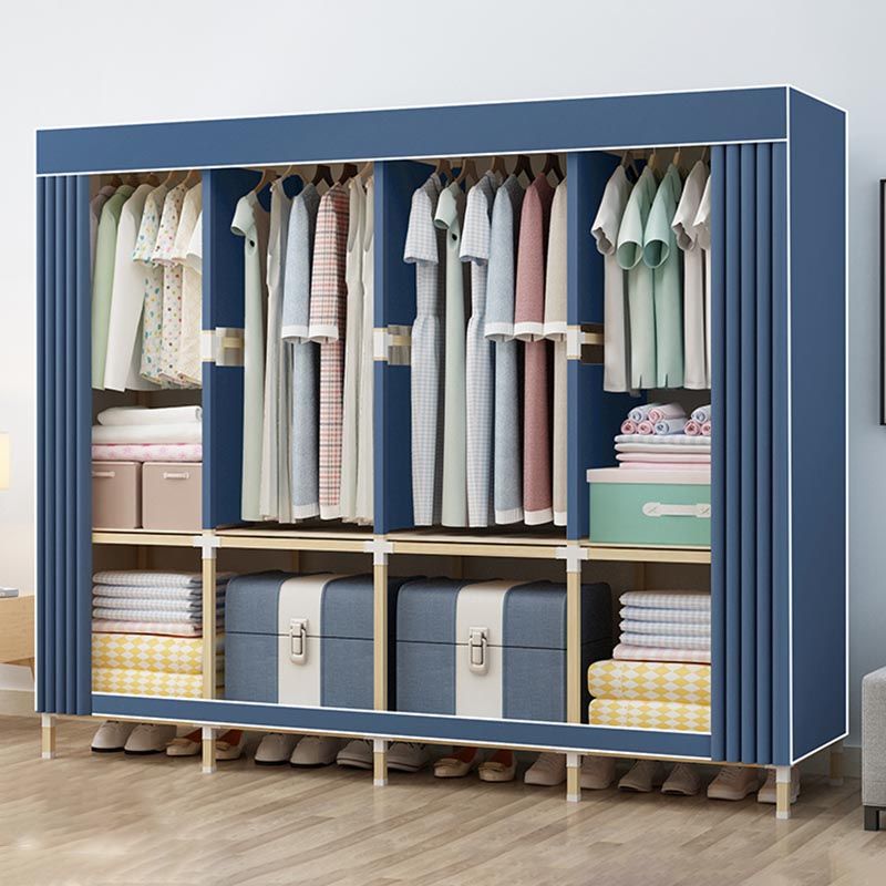 Contemporary Storage Cabinet Engineered Wood Wardrobe Closet