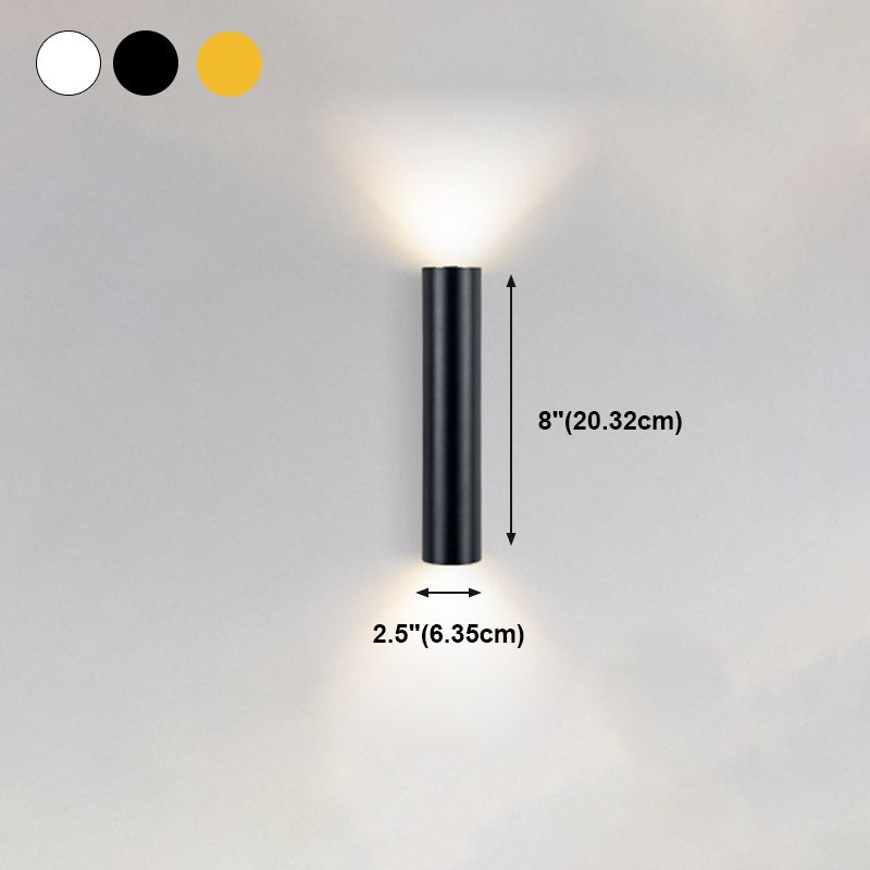 Modern Creative Wall Lamp Aluminium Cylindrical Wall Sconce for Living Room