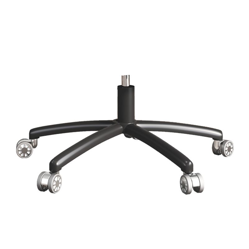 Modern Upholstered Office Chair Fixed Arm Task Chair with Steel Base