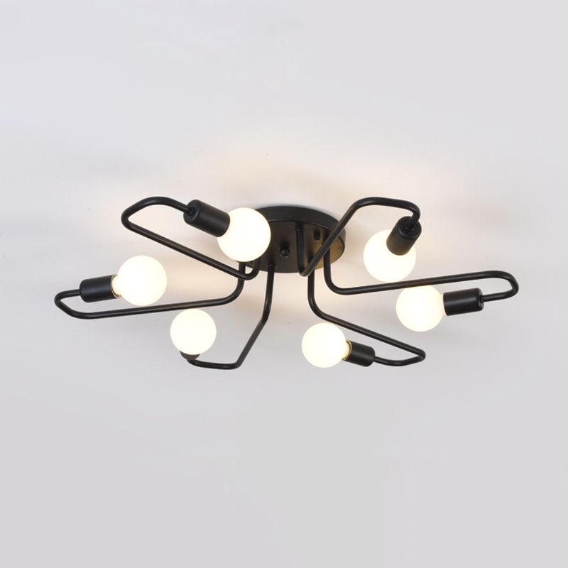 Minimalist Metallic Ceiling Light Contemporary Flush Mount Light Fixture