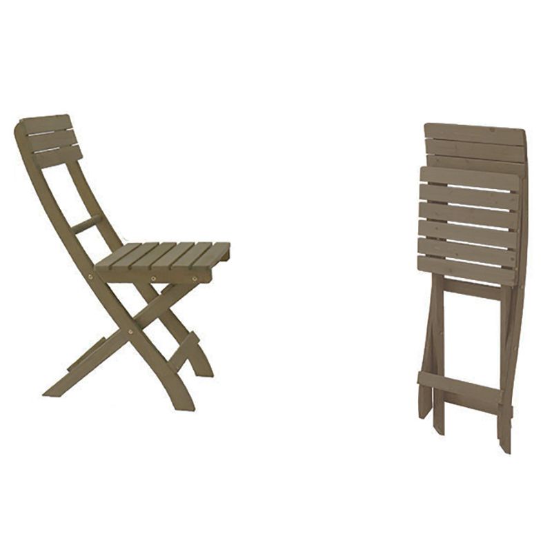 Contemporary Armless Patio Chairs Wood Folding Dining Side Chair