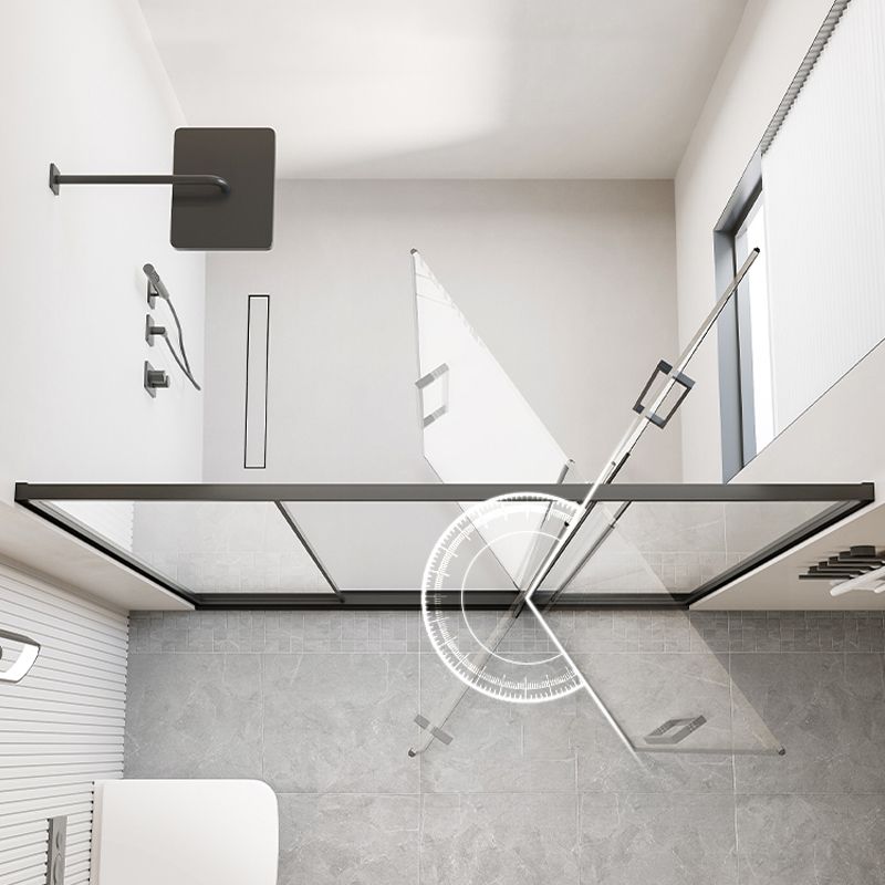 Single Sliding Semi Frameless Shower Door, Tempered Glass Shower Screen