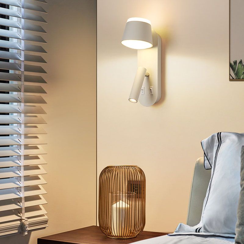 Nordic Metal Wall Light Geometric 2 Lights Reading Wall Sconce for Bedroom