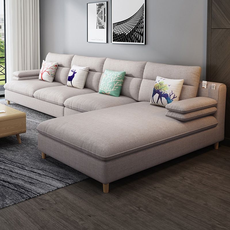 40.94 " H Cotton Blend Pillow Top Arm Sofa & Chaise for Living Room