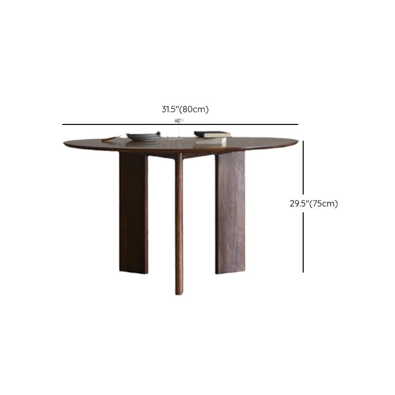 Dinner Kitchen Table Dining Room Round Wood Top Dining Table