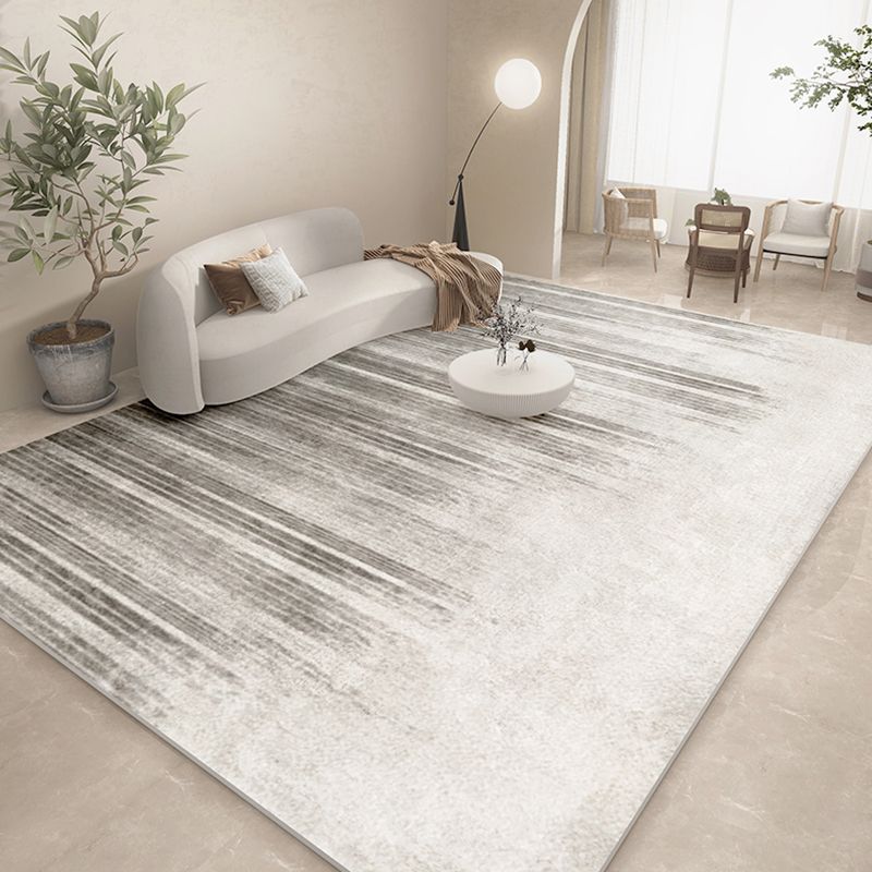 Blue Modern Rug Abstract Print Polyester Area Rug Stain Resistant Area Carpet for Home Decor