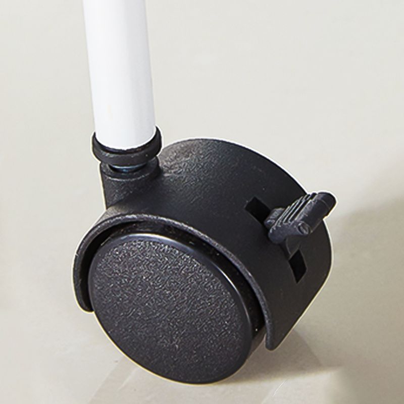 Contemporary Style Metal Geometric Bookcase Open Back Bookcase with Wheels