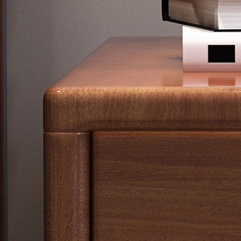 Contemporary Rubber Wood Storage Chest Home Chest with 3 Drawers