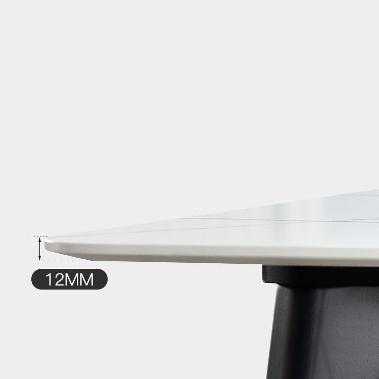 Modern 1/3/4/5/6 Pieces Dinette Set Rectangle White Stone and Wood Dining Set