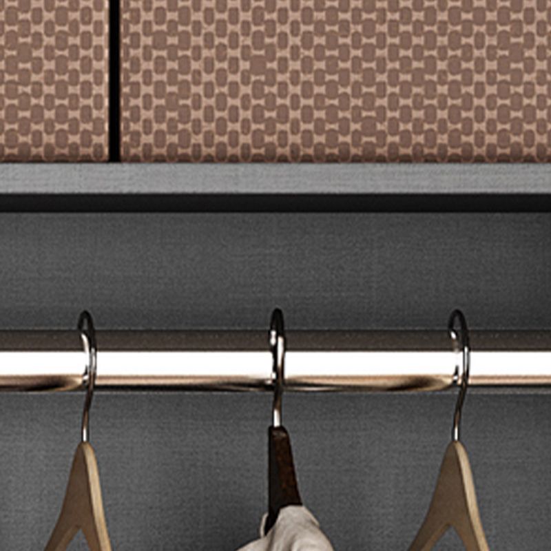 Modern Solid Color Kid's Wardrobe Wooden White Hanging Clothes Rack