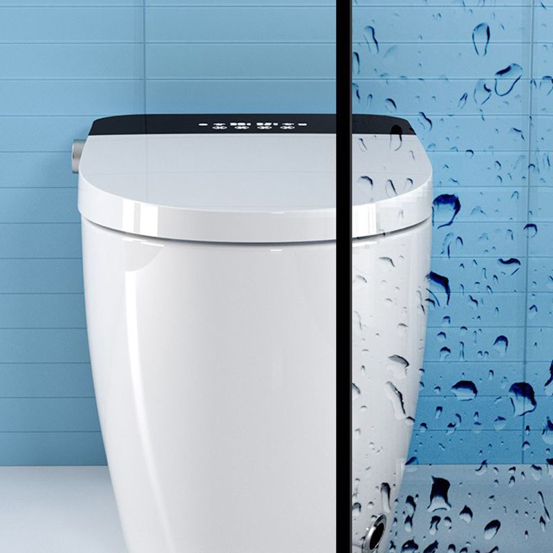 Contemporary Heated Seat Flush Toilet Floor Mounted Black Urine Toilet for Bathroom