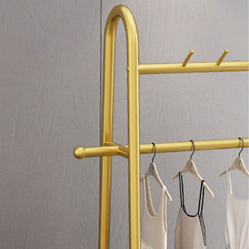 Modern Coat Hanger Solid Color Metal Coat Rack with Storage Shelving