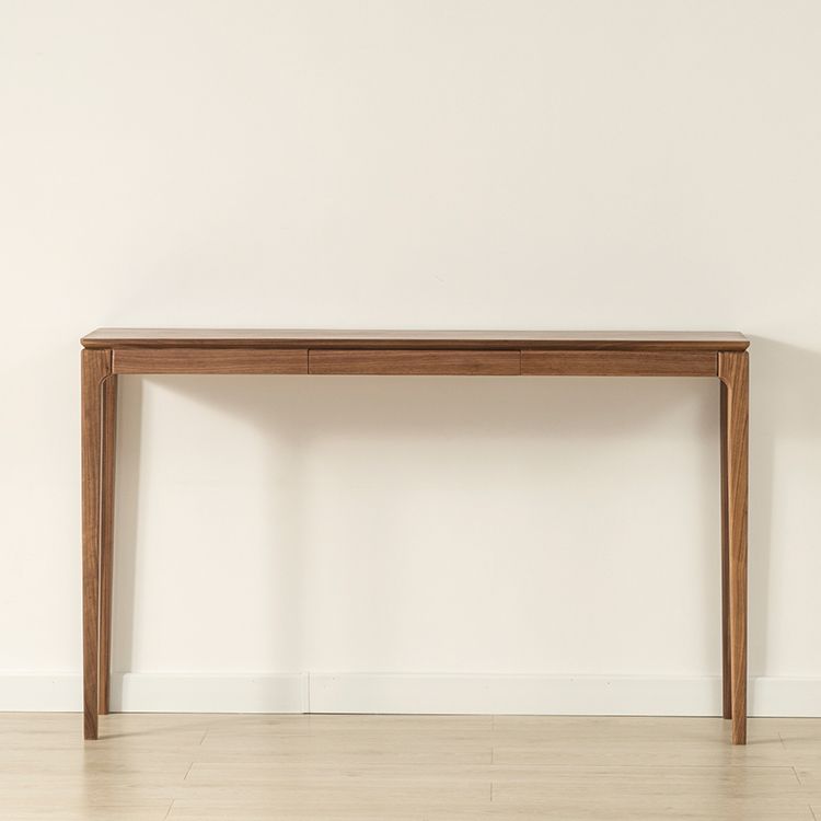 Solid Wood Mid-Century ModernTable in Brone Console Table 30"H