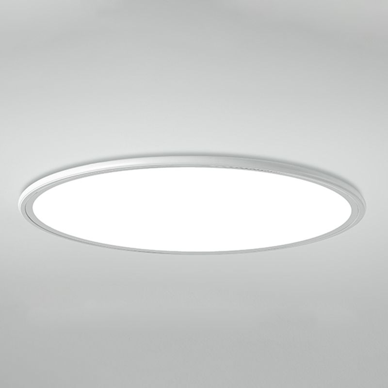 Modern Simplicity LED Ceiling Light Lacquered Aluminium Circular Flush Mount with Acrylic Shade