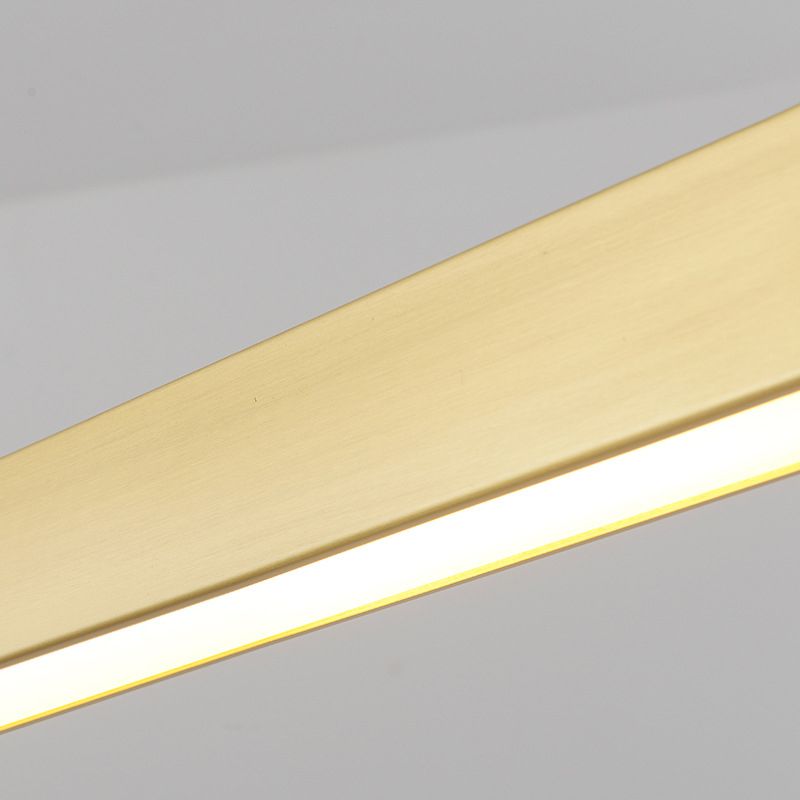 Linear Island Lighting Fixtures Metal Minimalism Pendant Lighting Fixtures for Restaurant