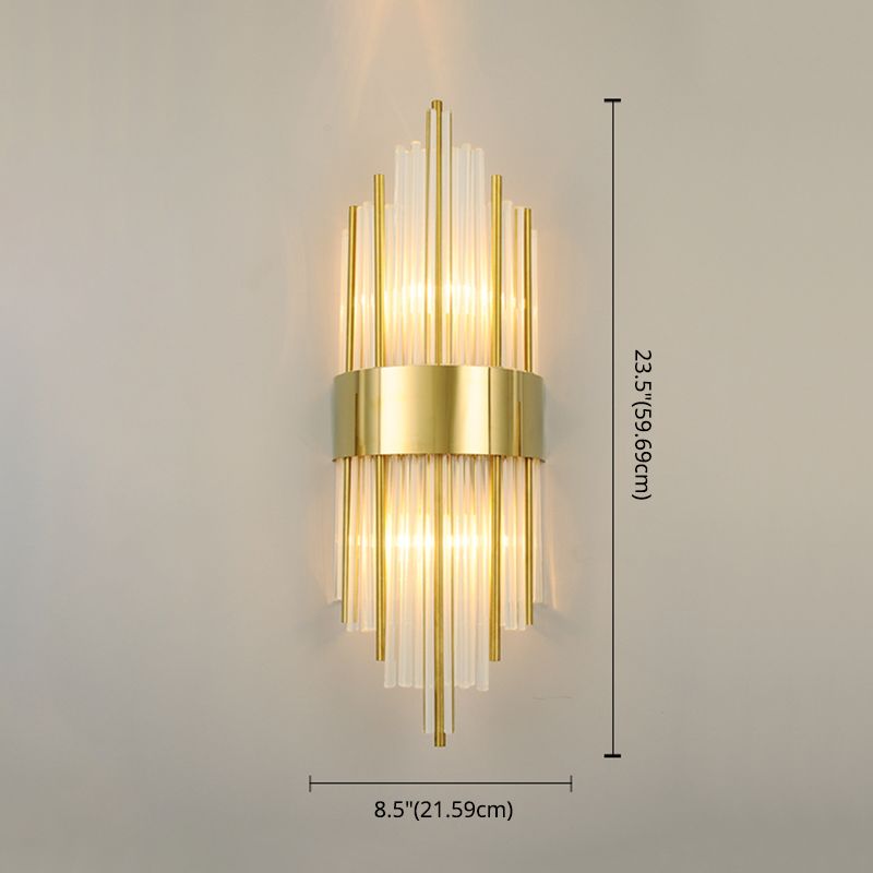 Kristal gearceerde muur sconce verlichting hedendaagse stijl muur gemonteerd verlichtingsarmatuur