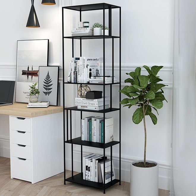 Modern Metal Etagere Bookshelf Vertical Iron Bookshelf for Living Room