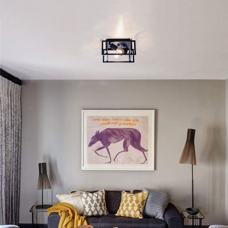 Appareils d'éclairage encastrés carrés plafonniers industriels en métal pour couloir