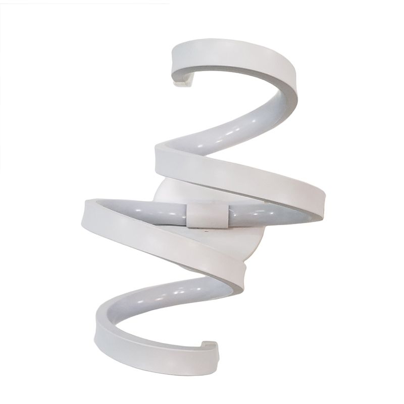 Curve Wall Lamp Minimalist Metal LED White Sconce Light Fixture for Bedroom