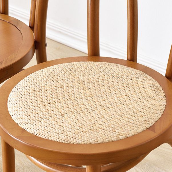 Traditionele houten eetkeukenkamerstoel Queen Anne achterzijde stoel
