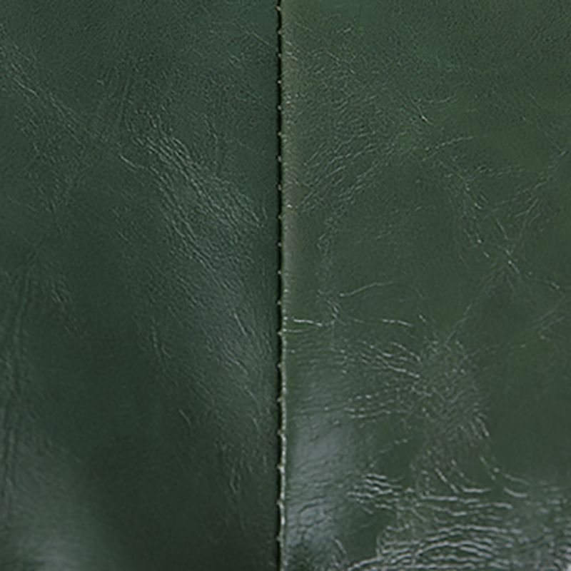 Leather Ottoman Clover Shape Color Panel Tufted Water Resistant Nailhead Trim Ottoman