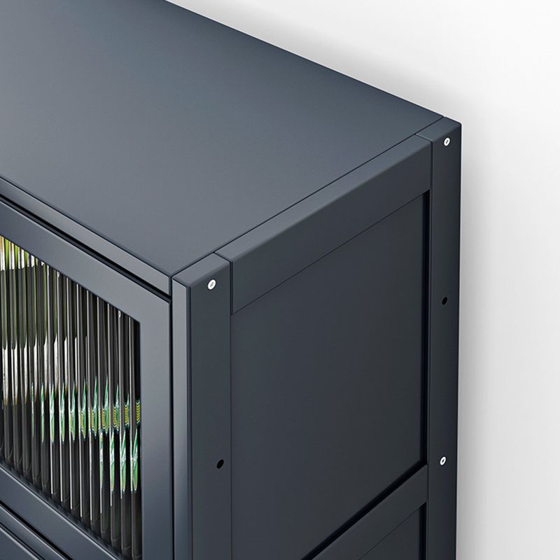 Gray Bamboo Kitchen Server Modern Dining Server for Living Room