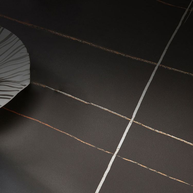 Modern Sintered Stone Top Dining Set Rectangle 1/2/5/7 Pieces Black Dining Room Table Set