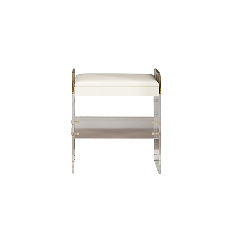 Glam Slate Top Dressing Table Stool Set Solid Wood Makeup Counter