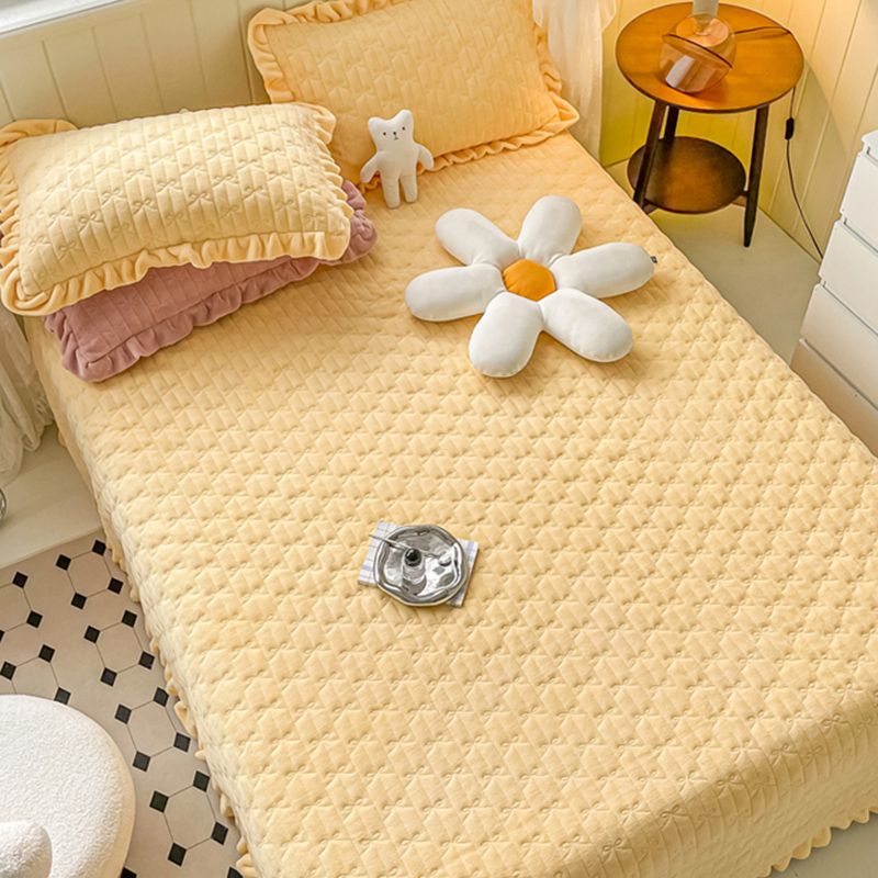 Flannel Bed Sheet Set Winter Elegant Fitted Sheet for Bedroom