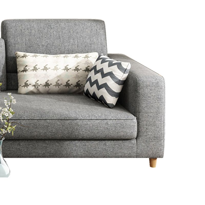 129.92" L Linen Washable Sectional Square Arm Sectional for Living Room