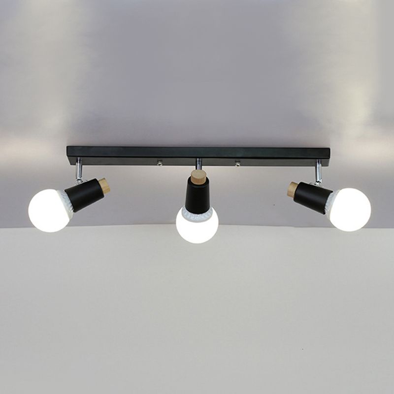 Plafonnier sur Rail en forme de cylindre, en fer moderne, 1 lumière, montage encastré pour magasin de vêtements