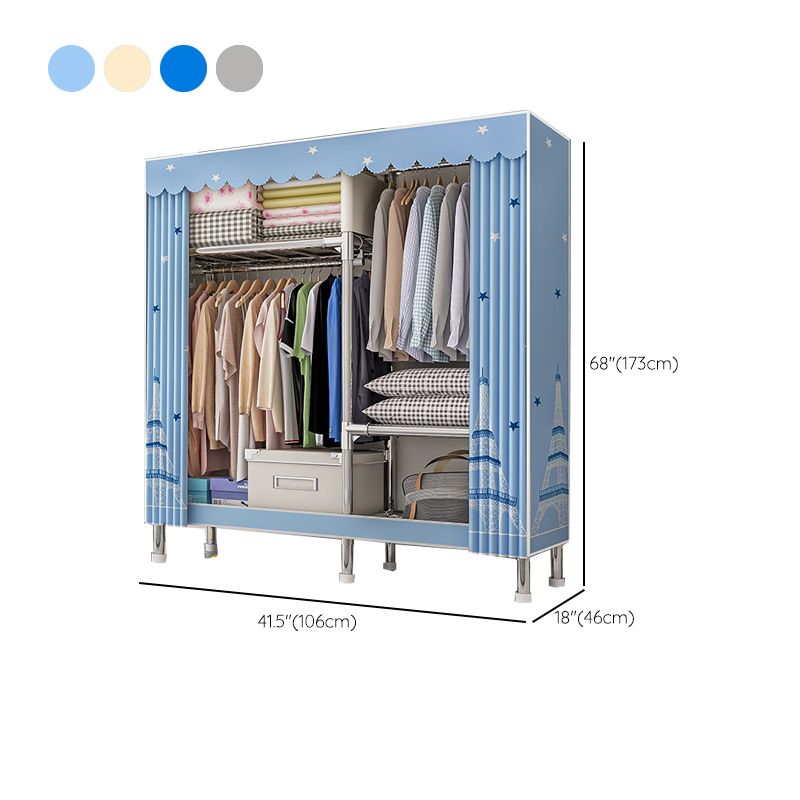 Steel Wardrobe Armoire with Legs Modern Wardrobe Cabinet for Home