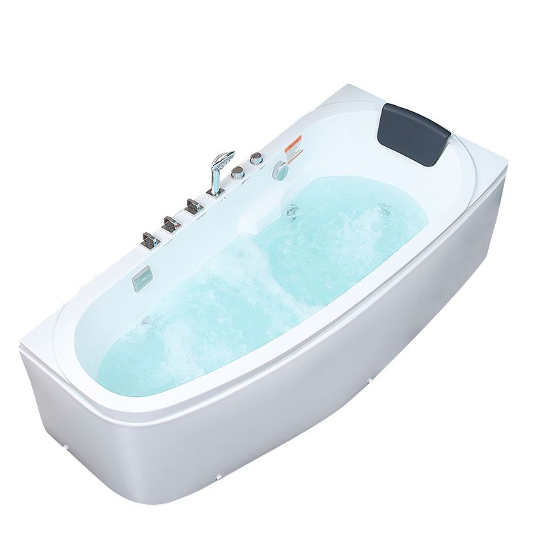 Modern Free Form Bathtub with Drain and Overflow Trim Acrylic Bath