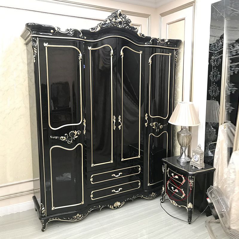 French Country Wardrobe Armoire Wood Wardrobe Cabinet for Bedroom