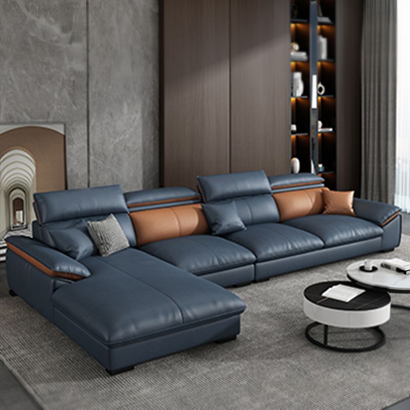 Pillow Top Arm Pillowed Back Cushions Sofa 4-Seater Sectional Sofa with Chaise