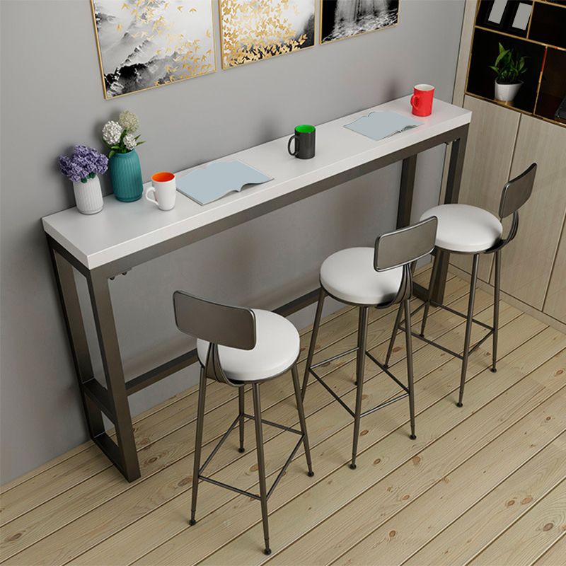 Rectangle Pub Table Glam Solid Wood Bar Table for Indoor and Breakroom