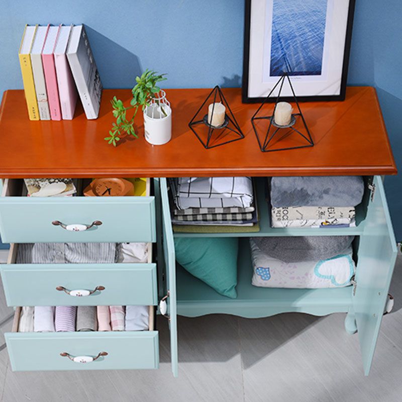 15.6-inch Width Coastal Dresser Solid Wood Storage Chest with 3/6 Drawers