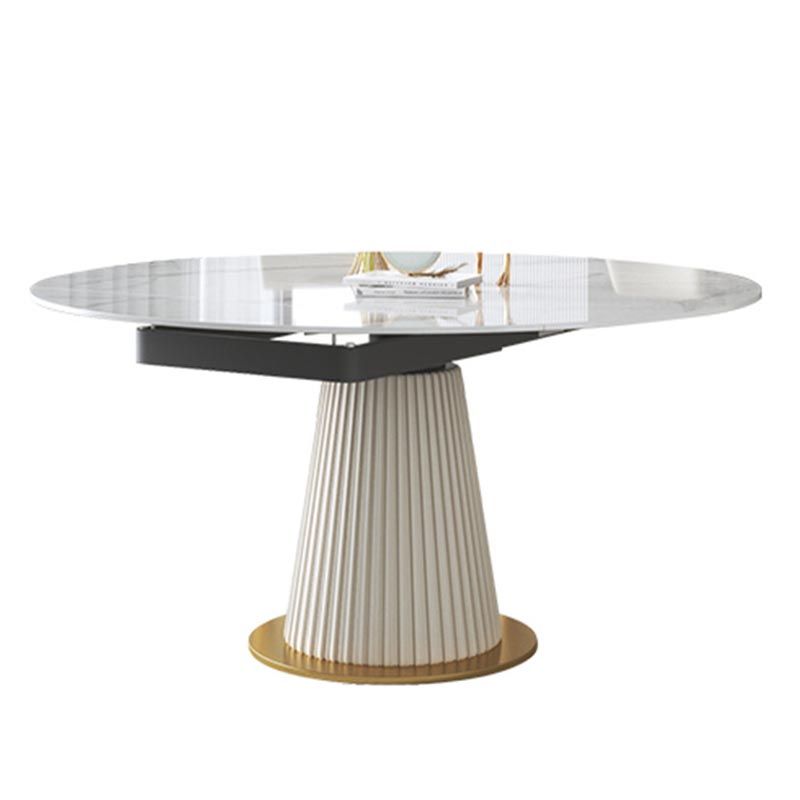 Glam Dining Set Stone 1/4/6/7 Pieces Dining Gold Furniture for Home