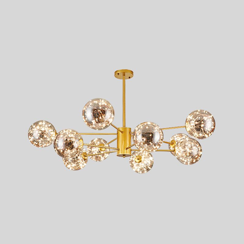 Balls Chandelier Contemporary Chandeliers Glass Multi Lights Hanging Light Fixtures