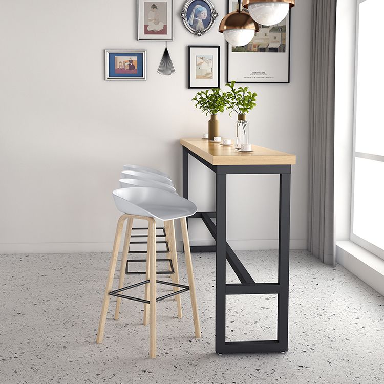 Modern 1/2/5/9 Pieces Rectangular Pub Table Set Wooden Counter Table for Dining Room