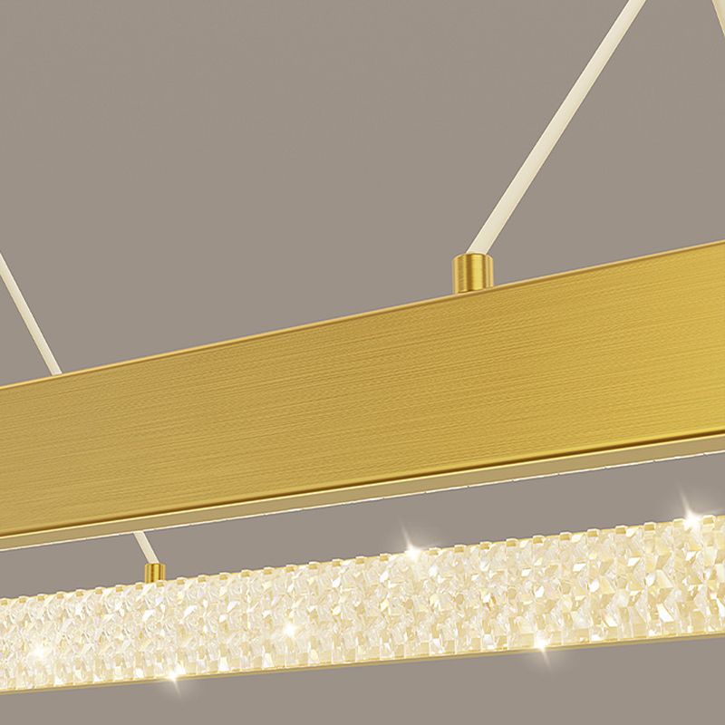 Luz de la isla contemporánea de metal ovalado 1 luces de araña de la isla de la luz para la cocina